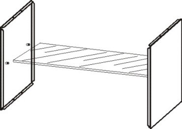 Seitenwände inkl. Glastablar